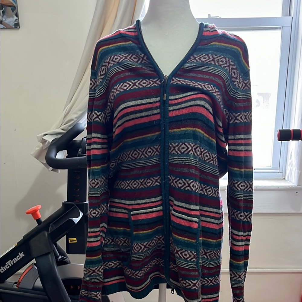 Sherpa Adventure Gear Colorful Striped Cardigan